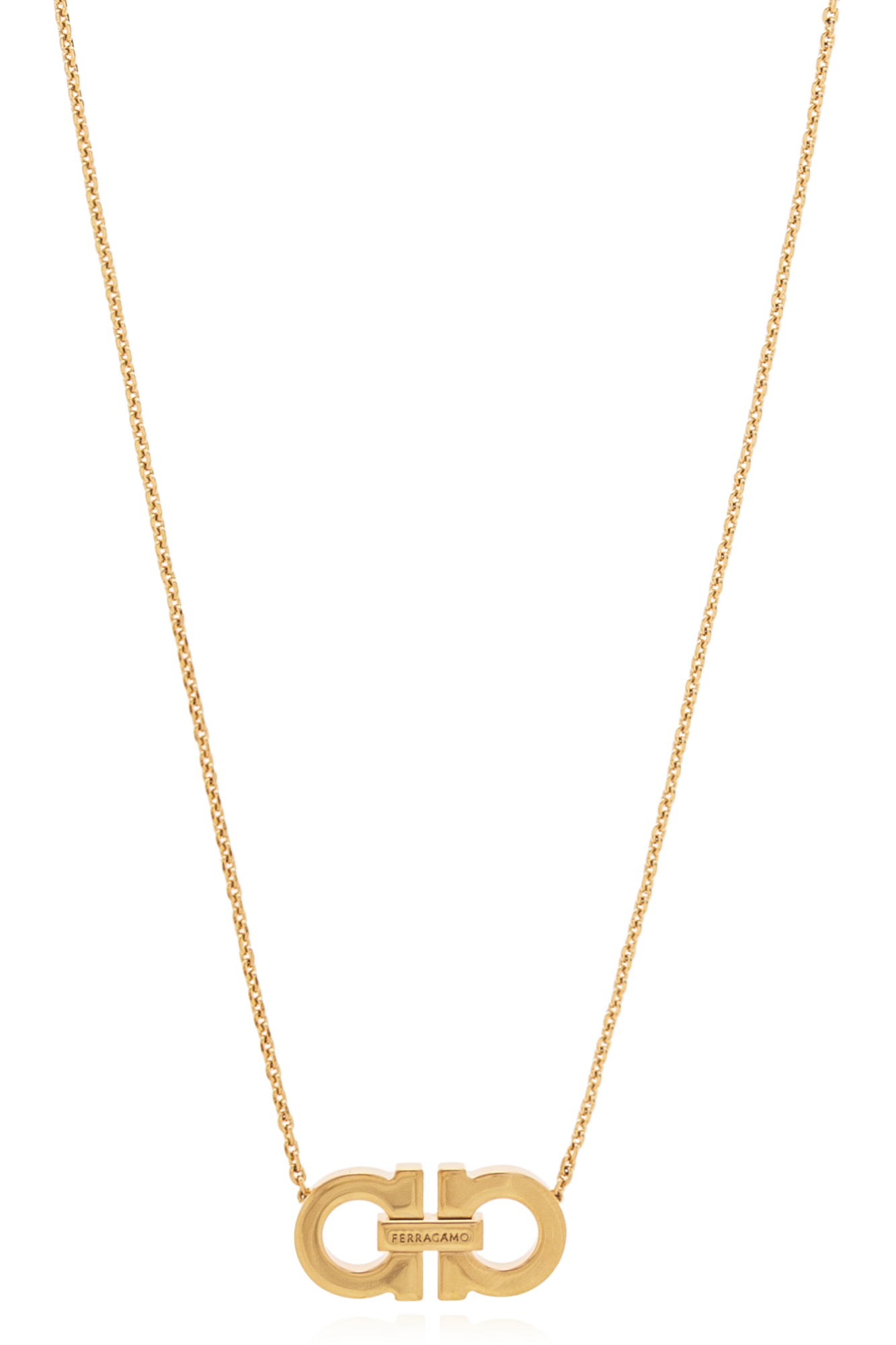 ネックレス・ペンダント FERRAGAMO FW25 NECKLACE WITH PENDANT (770481 760706001) Gancini necklace with pendant and crystals - Women | Ferragamo